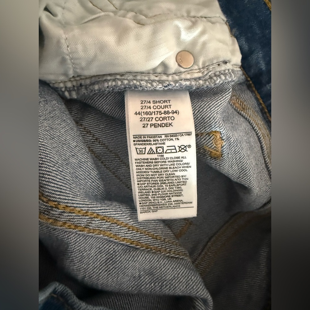GAP Blue Wide Leg Flare Jeans Size 27/4 Short - Picture 3 of 4